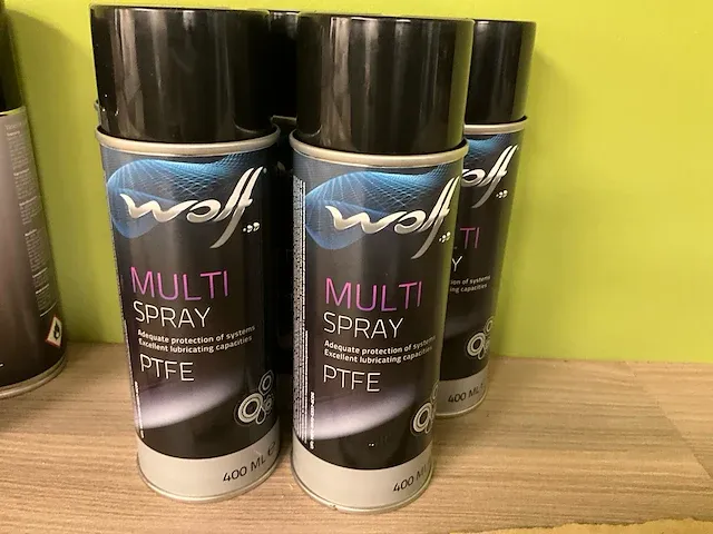 10 bussen multi spray ptfe 400 ml. fabr. wolf - afbeelding 2 van  6