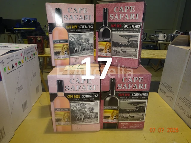 10 cape safari zuid-afrika blokjes van 3 liter waarvan 4 rosé en 6 rode - afbeelding 1 van  2