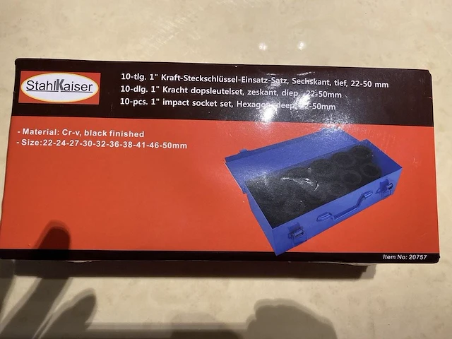 10 delige krachtdoppenset 1"22-50mm - afbeelding 3 van  5
