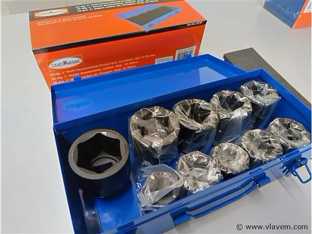 10 delige krachtdoppenset 22 - 50mm - afbeelding 1 van  6