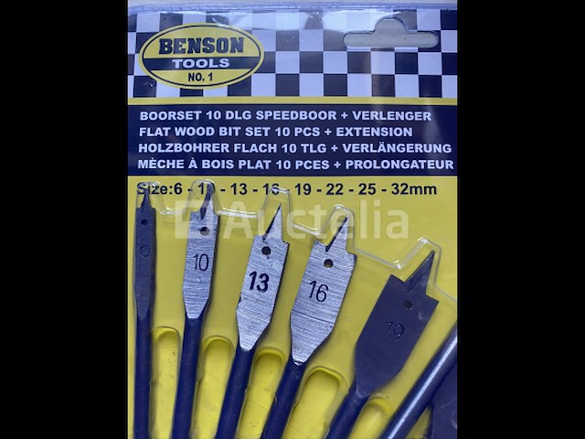 10 delige speedboor set 6,10, 13,16,19,22, 25,en 32 mm - afbeelding 2 van  4