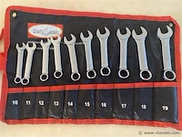 10 delige steek ring sleutelset stubby 10-19mm - afbeelding 2 van  2