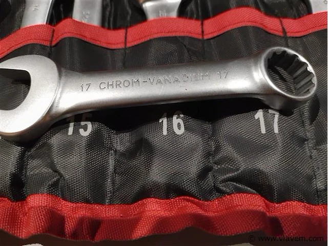 10-delige "stubby" korte steek ringsleutelset - afbeelding 3 van  4