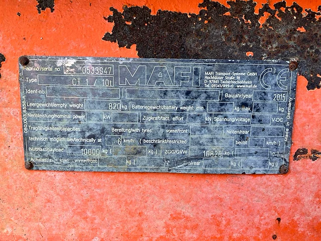 10 diverse zware transportkarren mafi - afbeelding 6 van  8