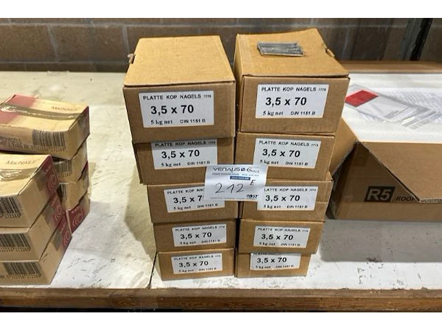 10 dozen platte kop nagels - afbeelding 2 van  3