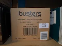 10 dozen x 100 stuks vinyl handschoenen buster maat l - afbeelding 2 van  2