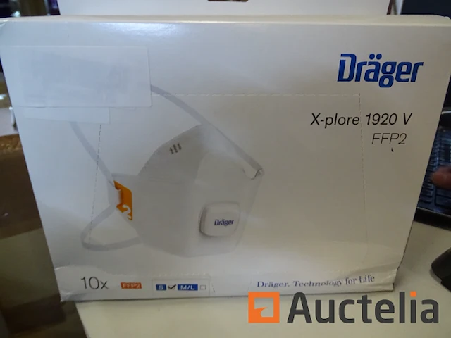 10 dräger x-plore 1920 v ffp2 maskers - afbeelding 1 van  4
