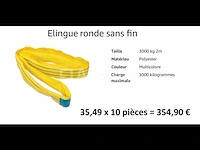 10 eindloze rondstroppen 2 m 3000 kg - afbeelding 1 van  1