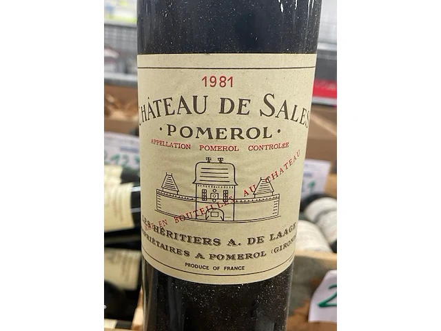 10 flessen château de sales pomerol, 1981 - afbeelding 1 van  2