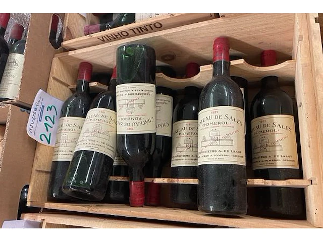 10 flessen château de sales pomerol, 1981 - afbeelding 2 van  2
