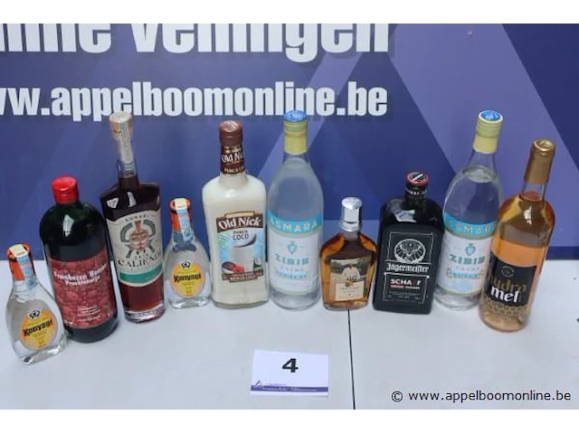 10 flessen sterke dranken - afbeelding 1 van  1