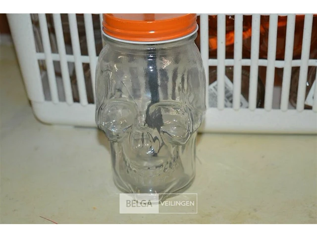 ±10 glazen drinkbekers skulls - afbeelding 2 van  3