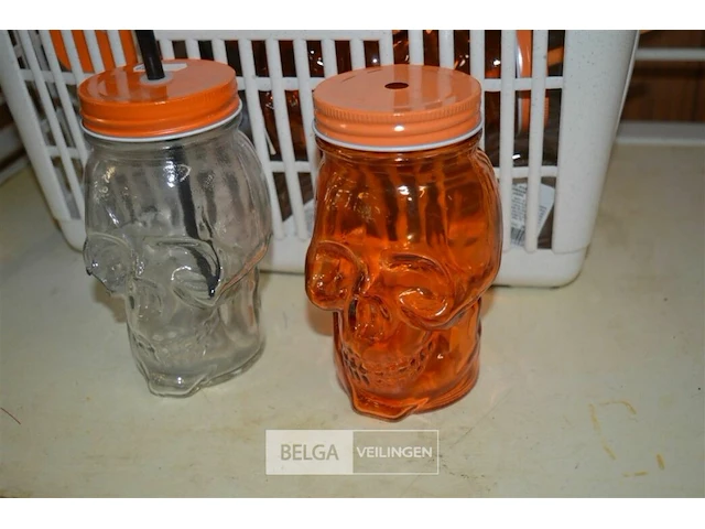 ±10 glazen drinkbekers skulls - afbeelding 3 van  3
