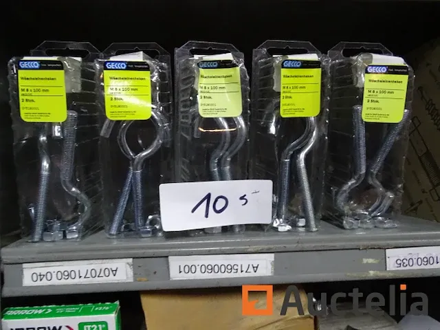 10 haken met gecco moeren - afbeelding 1 van  2