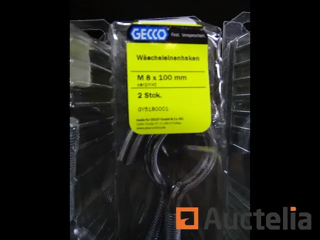 10 haken met gecco moeren - afbeelding 2 van  2