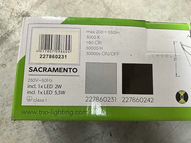 10 led wandlampen trio lighting sacramento - afbeelding 5 van  6