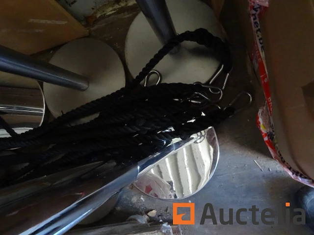10 metalen voetjes met 7 touwen (met karabijnhaken) - afbeelding 4 van  10