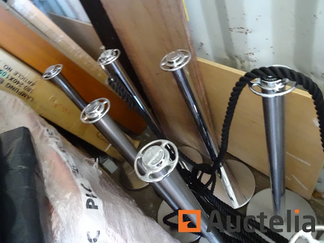 10 metalen voetjes met 7 touwen (met karabijnhaken) - afbeelding 8 van  10