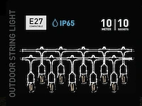 10 meter e27 waterdicht prikkabel koppelbaar (4x) - afbeelding 9 van  9