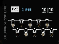 10 meter e27 waterdicht prikkabel koppelbaar (8x) - afbeelding 5 van  6