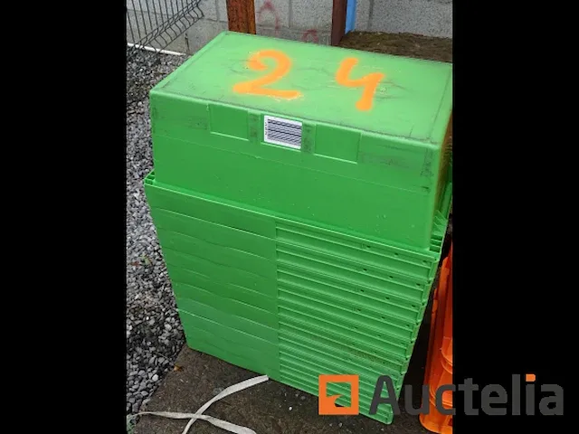 10 opbergdozen in elkaar grijpende kunststof - afbeelding 7 van  7