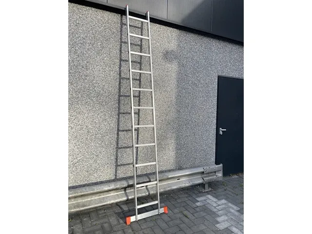 10 pcs enkele ladder 7 treden aluminium - afbeelding 1 van  7