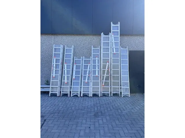 10 pcs enkele ladder 7 treden aluminium - afbeelding 2 van  7