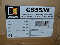 10 plafondinbouw speakers audac cs55/w nieuw in doos - afbeelding 3 van  5