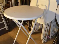 10 plooitafels rond hoog wit blad (1122) - afbeelding 4 van  5