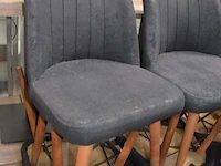 10 resto tafels metalen onderstel, 30 resto stoelen imitatie leder, 2 barkrukken imitatie leder (6,7,8,9) - afbeelding 6 van  14