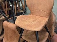 10 resto tafels metalen onderstel, 30 resto stoelen imitatie leder, 2 barkrukken imitatie leder (6,7,8,9) - afbeelding 9 van  14