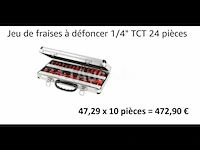 10 sets freesmachines 1/4" tct 24 stuks