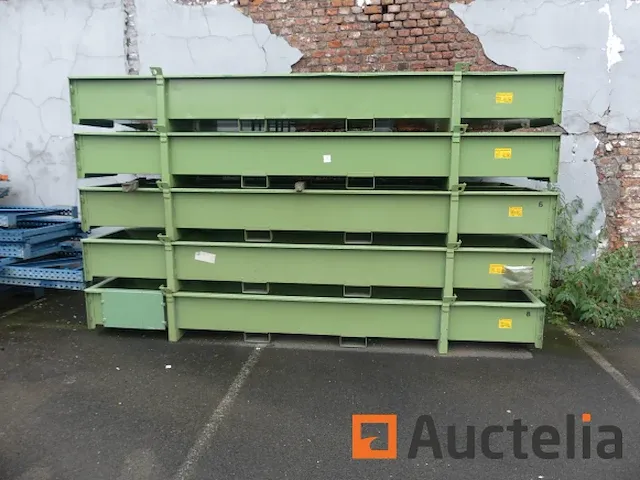 10 stapelbare metalen opbergbakken bito langgutkassette - afbeelding 2 van  7