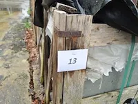 10 stuks zwart granieten platen voor tuinschermen en lage muurtjes gebrand en geborsteld met lijnen 1 zijde afgewerkt afm. 220x60x3 - afbeelding 2 van  5