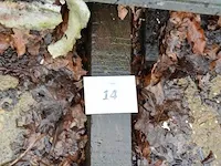 10 stuks zwart granieten platen voor tuinschermen en lage muurtjes gebrand en geborsteld met lijnen 1 zijde afgewerkt afm. 220x60x3 - afbeelding 2 van  5