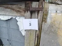 10 stuks zwart granieten platen voor tuinschermen en lage muurtjes gebrand en geborsteld met lijnen 1 zijde afgewerkt afm. 220x90x3 - afbeelding 2 van  5