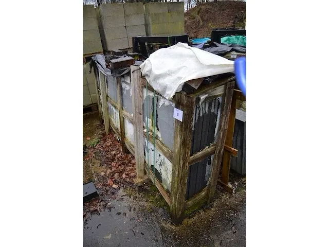 10 stuks zwart granieten platen voor tuinschermen en lage muurtjes gebrand en geborsteld met lijnen 1 zijde afgewerkt afm. 220x90x3 - afbeelding 1 van  5