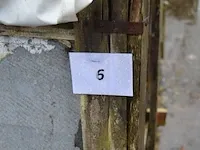 10 stuks zwart granieten platen voor tuinschermen en lage muurtjes gebrand en geborsteld met lijnen 1 zijde afgewerkt afm. 220x90x3 - afbeelding 2 van  5