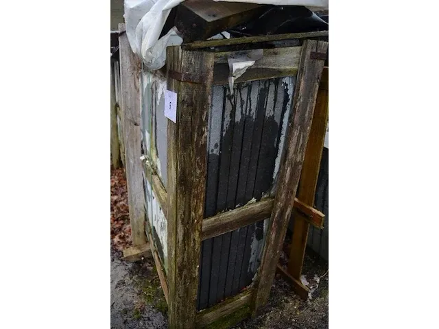 10 stuks zwart granieten platen voor tuinschermen en lage muurtjes gebrand en geborsteld met lijnen 1 zijde afgewerkt afm. 220x90x3 - afbeelding 4 van  5
