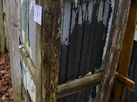 10 stuks zwart granieten platen voor tuinschermen en lage muurtjes gebrand en geborsteld met lijnen 1 zijde afgewerkt afm. 220x90x3 - afbeelding 4 van  5