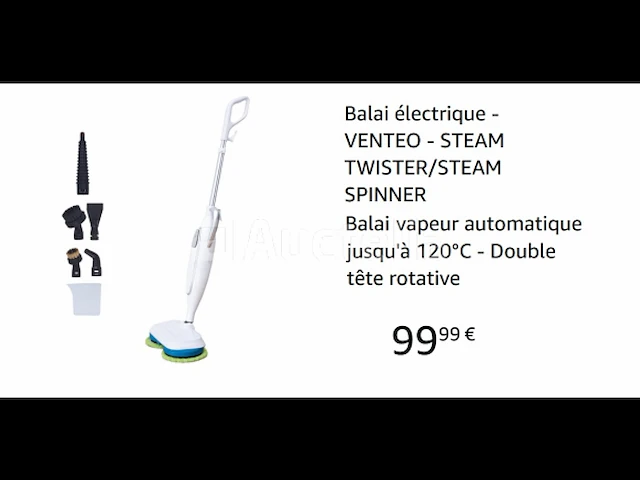 10 venteo steam twister elektrische bezems - afbeelding 2 van  4