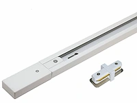 10 x 1 meter rail voor 1 fase 2 draden railsystem met doorverbinder wit - afbeelding 1 van  3
