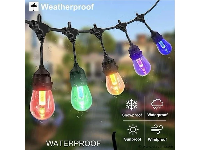 10 x 10 meter prikkabel led rgb multicolor -waterdicht. - afbeelding 1 van  4