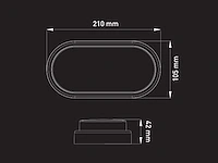10 x 12w 4000k opbouw design led panelen ovaal waterdicht - afbeelding 7 van  8