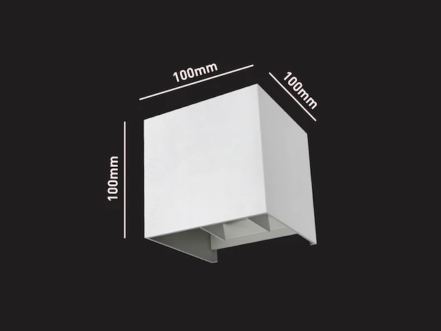 10 x 12w led wit wandlamp kubus duo licht verstelbaar waterdicht - afbeelding 6 van  8