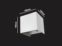 10 x 12w led wit wandlamp kubus duo licht verstelbaar waterdicht - afbeelding 6 van  8