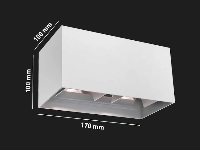 10 x 12w led zand wit wandlamp rechthoekig dubbele duo licht verstelbaar waterdicht - afbeelding 9 van  10