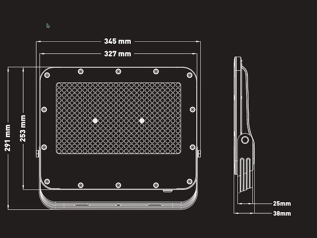 10 x 200w 3000k led breedstralers met lens waterdicht - afbeelding 6 van  8