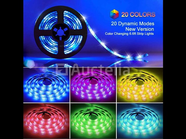 10 x 5m rgb led strip – complete kit met afstandsbediening en adapter – smd 5050 – 300 led - afbeelding 5 van  5