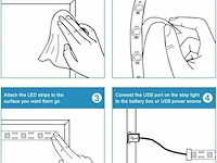 10 x 5m rgb led strip – complete kit met afstandsbediening en adapter – smd 5050 – 300 led - afbeelding 4 van  5